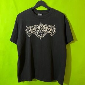 Ezekiel Mens Large Black Graphic T-Shirt Bear Skate Streetwear Tee